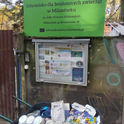 Podsumowanie Świątecznej zbiórki karmy dla Schroniska w Milanówku