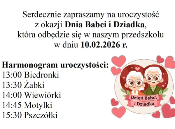 Uroczystość Dnia Babci i Dziadka