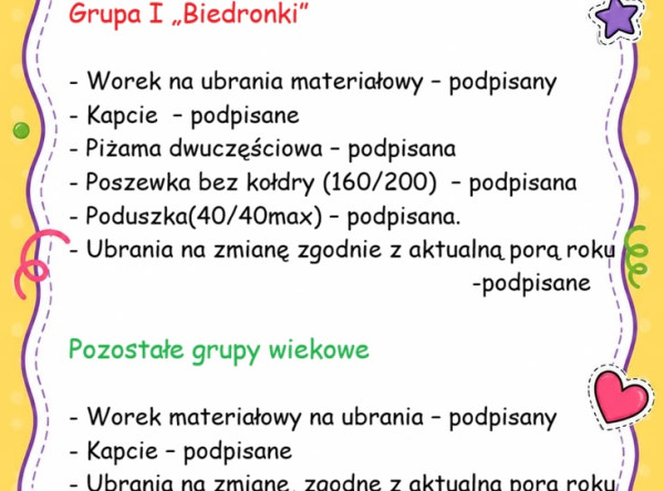 Wyprawka na rok szkolny 2026/2027